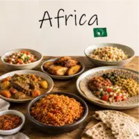 African recipes featuring traditional stews rice dishes grilled meats and vegetables
