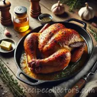 Bake And Baste Chicken op rustieke houten tafel
