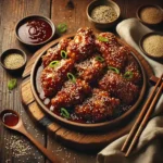 Asian Fusion Grilled Chicken Delight on rustic wooden table