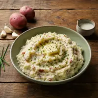 Garlic Chive Mashed Potatoes with fresh chives and a smooth creamy texture