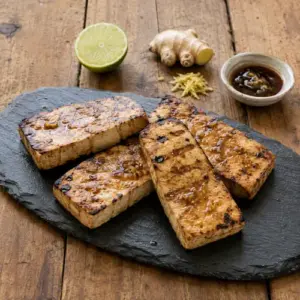 Grilled Ginger Lime Tofu Steaks