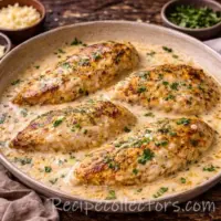 Creamy Garlic Chicken Skillet in Rustic Pan