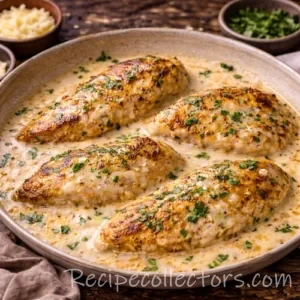 Creamy Garlic Chicken Skillet in Rustic Pan