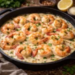 Velvety Creamy Garlic Shrimp Skillet