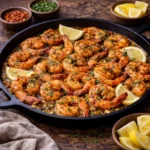 cajun shrimp skillet with smoky spices and parsley