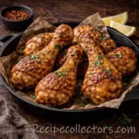 Air fryer chicken drumsticks with crispy golden skin