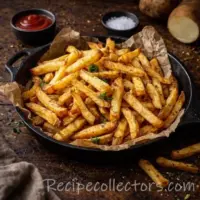 Ultra crispy air fryer French fries with golden edges served in a bowl