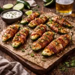 jalapeño poppers BBQ with bacon on a grill