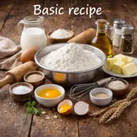 basic recipe on a rustic wooden table