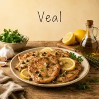 Veal recipes featuring tender veal served with vegetables and flavorful side dishes